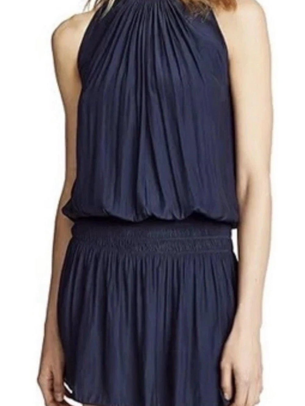 Ramy Brook navy silk mini dress